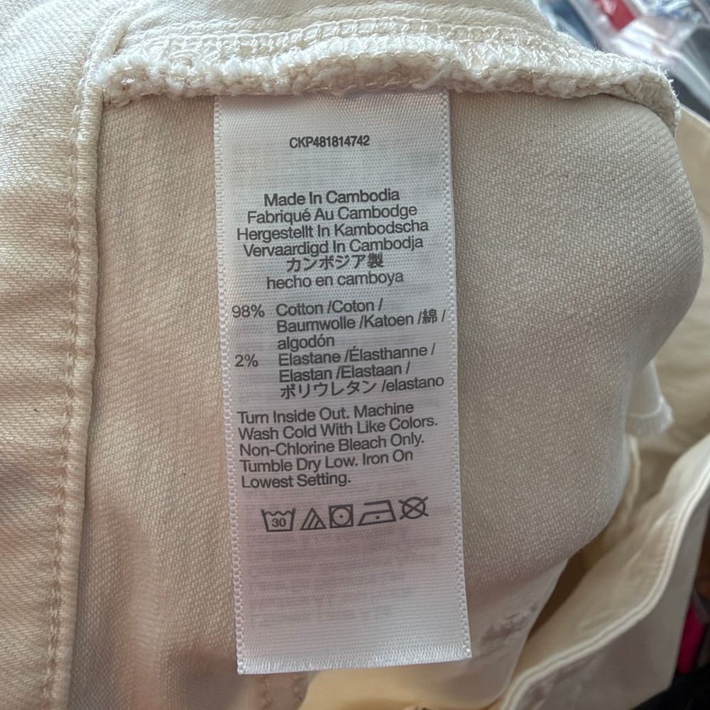 Madwell The Perfect Vintage Wide-Leg Crop Jean Off-White 20W P Raw Hem High Rise - Picture 6 of 6